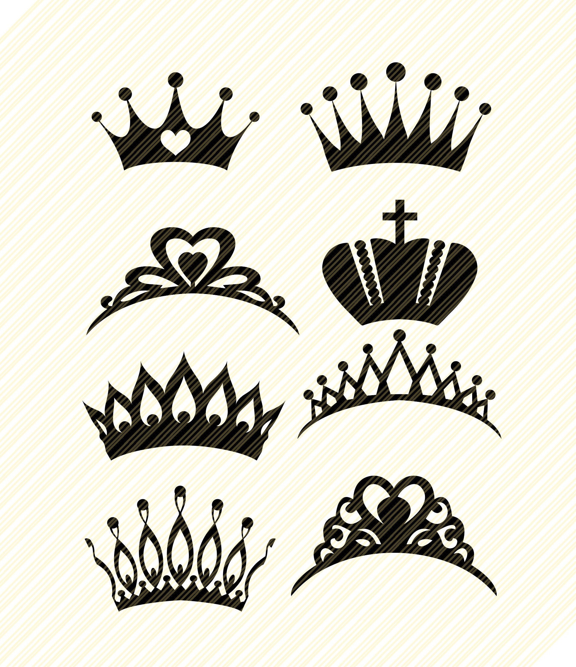 Crown Svgprincess Crown Svgqueen Crown Svgking Crown Etsy