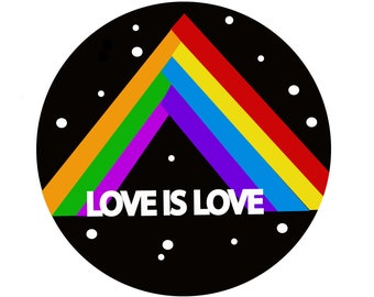 Love Is Love button back pin