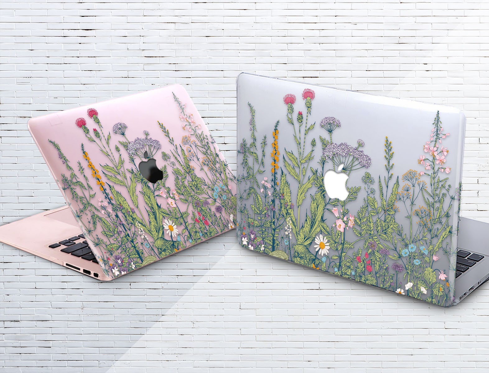 Wildflower Pattern Macbook 15 Case Floral Art Mac Air Cover Etsy