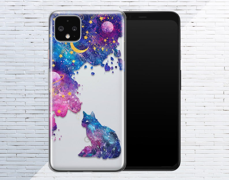 Space spot Pixel 2 Case Clear Abstract cat Cover Pixel 4 Cover Pixel XL TPU Case Pixel 3 Phone Cover Google 4a Cases 5 Google Phone Case 3a 