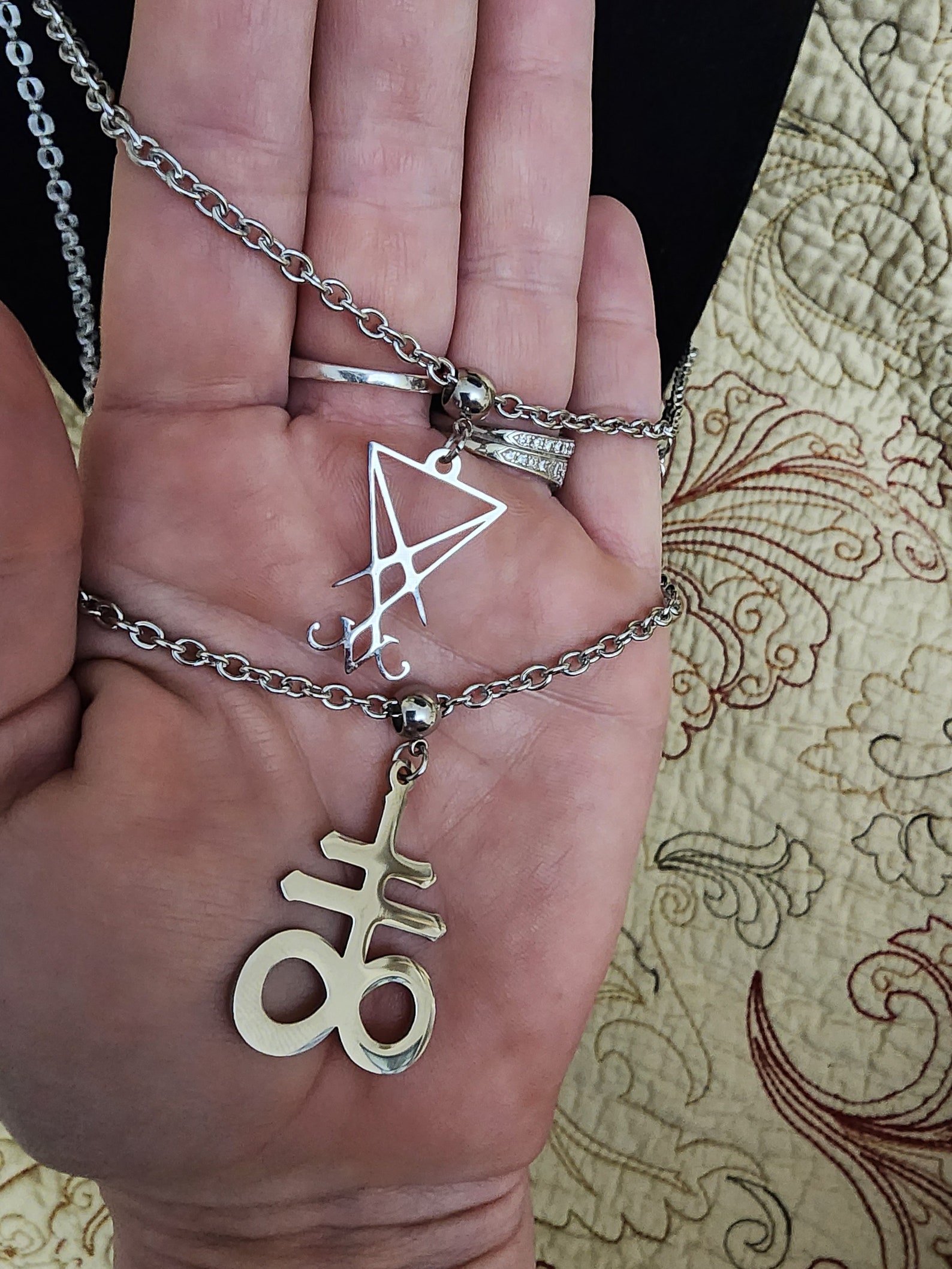 Lucifer Rava Chain Lucifer and Leviathan Double Strand Necklace - Etsy