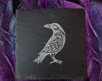 Celtic Raven Altar Tile