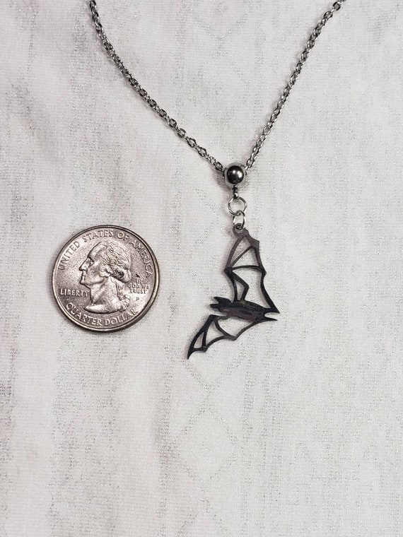Sterling Silver Bat Necklace – Custom Gifts By Avery