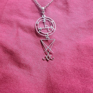 Lucifer and Lilith sigil necklace