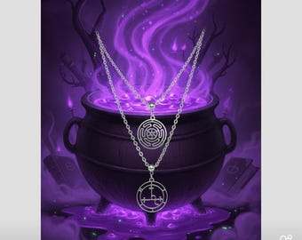 Hekate and Lilith double strand necklace