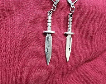 Knife earrings