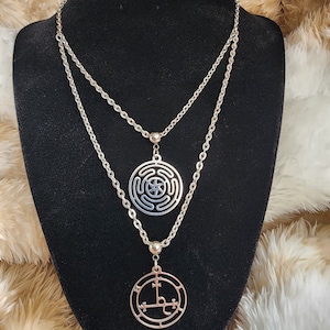 Hekate and Lilith double strand necklace