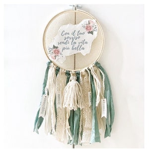 Decorazione per bambini/ ragazze_ Acchiappasogni personalizzato con nome, frase_ Custom Dreamcatcher for children/girls with name, phrases
