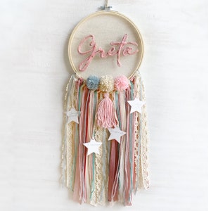 Acchiappasogni nascita/ fiocco nascita bambino/ bambina personalizzabile_ Dreamcatcher regalo nascita, battesimo, neonato