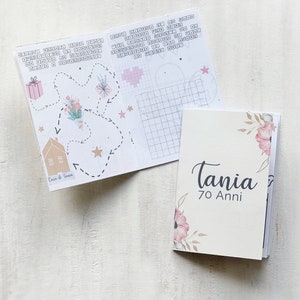 Mini-Libro Attività Creative tema compleanno battesimo matrimonio comunione_ segnaposto bambini 3/7 anni