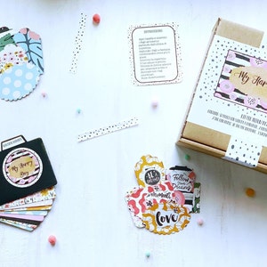 Kit creativo fai da te artigianale per bambini per realizzare un mini album_ Happy Box_ MY HAPPY DAY_