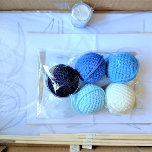 What you get when you order the DIY Montessori Crocheted Mobile Set.