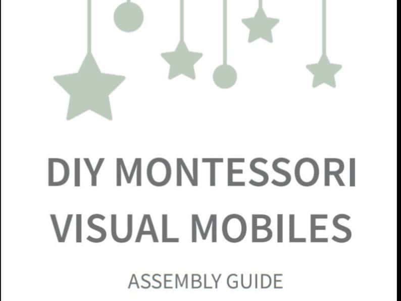 Printable Montessori Mobile, baby mobile PDF and SVG pattern, printable nursery decor, Montessori digital, DIY Montessori baby gift for mum image 1