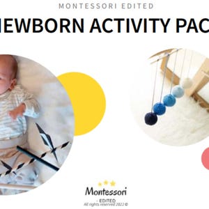 Newborn Baby Activity Pack, Montessori newborn, baby sensory play, Montessori baby, pregnancy gift for new parents, high contrast sensory