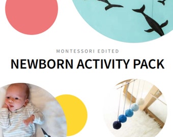Baby Activity Pack for 1 month old baby, Montessori newborn, sensory activity, Montessori baby, for new parents, pregnancy gift for new mum