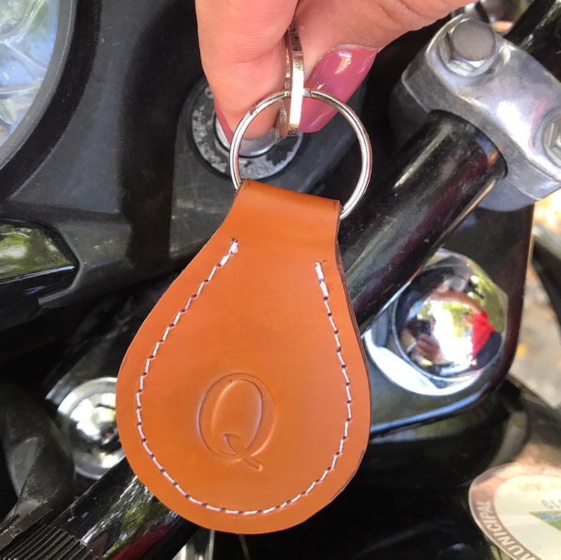 Personalized Leather Keychain. Custom Leather Keychain. Etsy