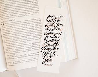 Isaiah 41:10 Bookmark | Christian Bookmark Scripture Bookmark  | Reading Gift | Quote Book mark | Bible Verse book mark