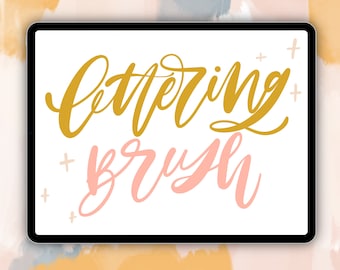 Procreate Lettering Round Brush, Digital Brush, Hand Lettering Brush, Procreate Lettering, Procreate Brush