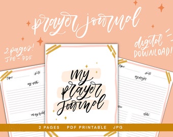 Prayer Journal/Digital Download/Christian Devotional