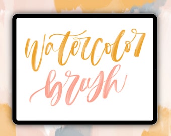 Watercolor Procreate Lettering Brush, Digital Brush, Hand Lettering Brush, Procreate Lettering, Procreate Brush