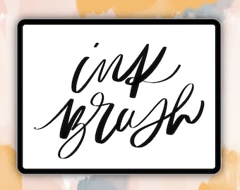 Procreate Ink Brush, Digital Brush, Hand Lettering Brush, Procreate Lettering, Ink Lettering Brush