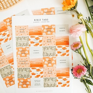 Bible Tabs, Christian Bible Tab, Bible Journaling, Laminated Bible Tabs, Tabs for the Bible, Books of the Bible