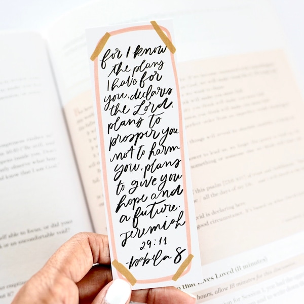 Jeremiah 29:11 Book Mark | Christian Book Mark | Bible verse christian book mark | Reading Gift | Quote Book mark | Bible Verse book mark