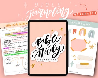 35 Pages Bible Journaling Printable, Digital Download, Christian Devotional, Goodnotes