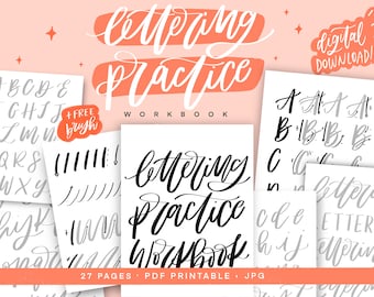 Libro de trabajo de práctica de letras, Procreate, Letras para iPad, Libro de trabajo, Hoja de práctica, Procreate