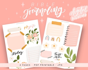 Bible Journaling Printable/Digital Download/Christian Devotional