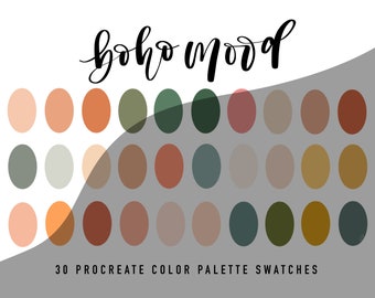 30 Procreate Color Swatches, Procreate color palette, Procreate Color Swatches