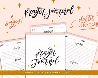 Prayer Journal/Digital Download/Christian Devotional