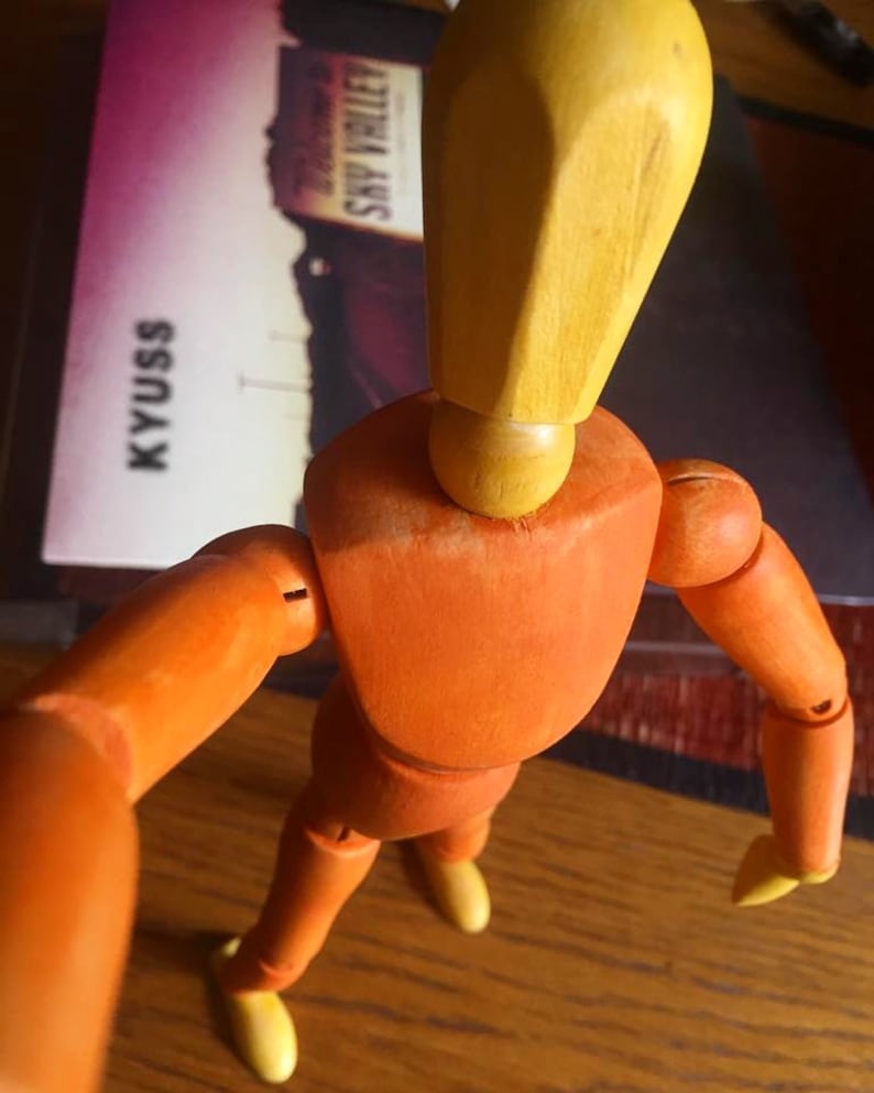 Posable Wooden Puppet 12 30cm Mannequin Orange doll | Etsy