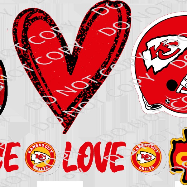 Kansas City Chiefs Heat Transfer Etsy