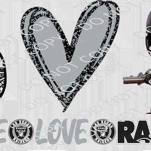 Peace, Love, Raiders Football Custom Transfer Ready To Press Full Color Digital Heat Transfers Logo
