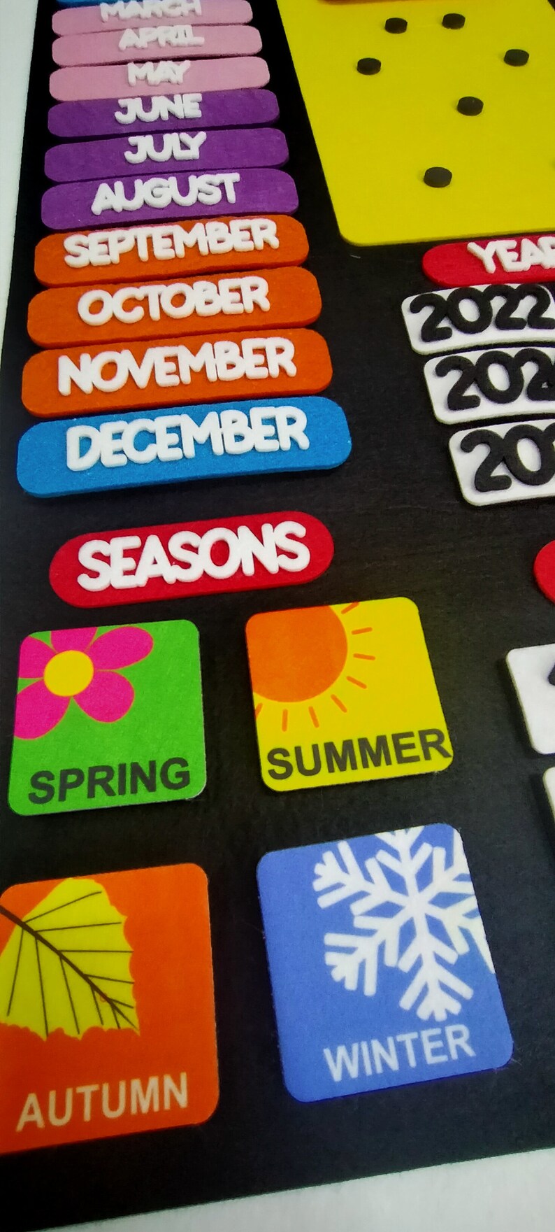 All About Today My First Calendar Felt Activity Wall Hanging Etsy