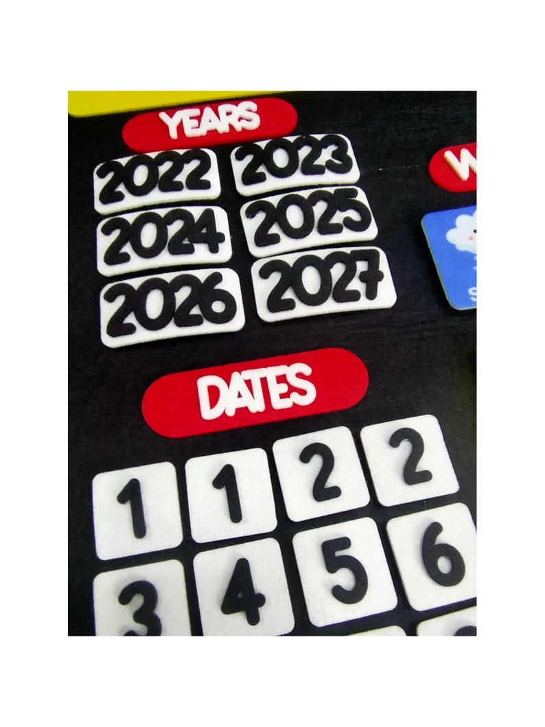 All About Today My First Calendar Felt Activity Wall Hanging Etsy