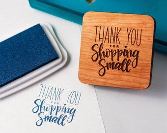 Packaging Tools Small Business Accessories Rubber Stamp Paper Crafts Custom Stamp Thank You for Shopping Small Stamp