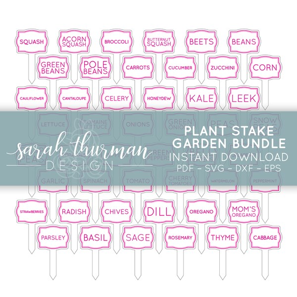 Laser Cut Plant Stake Etsy