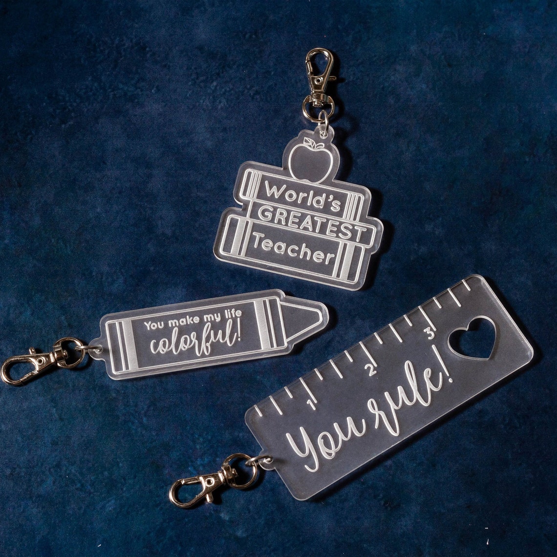 Teacher Themed Keychain Templates Commercial License | Etsy