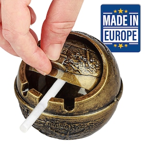Windproof Metal Cigar Ashtray | Decorative Ashtrays for Cigarettes | Handicrafts Authentic Cigarette Holder | Luxury Ashtray Gift
