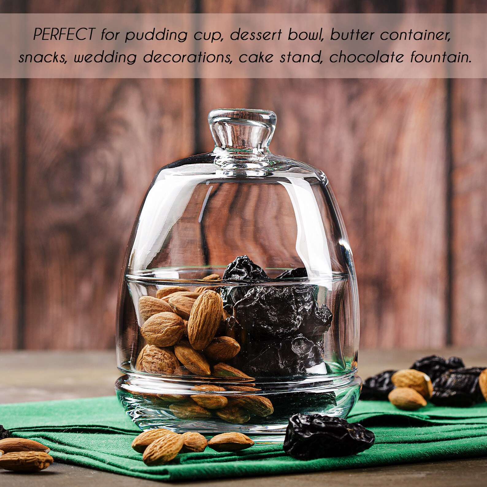 Set of 2 Glass Dessert Cups With Lid Food Containers With Etsy Ireland