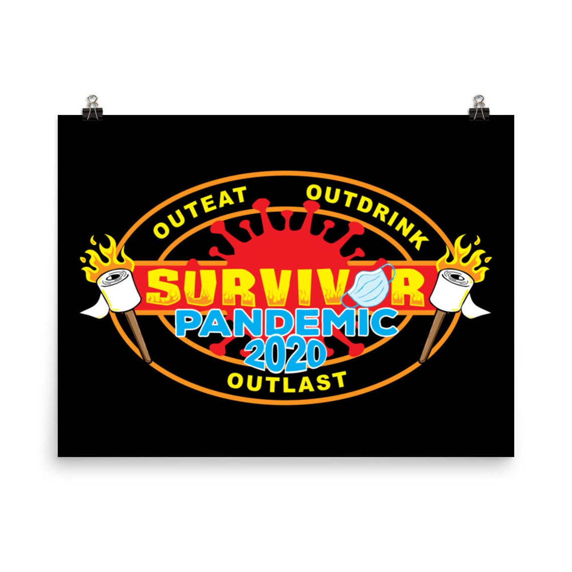 Survivor TV Show Parody Pandemic 2020 COVID19 poster survivor  Etsy