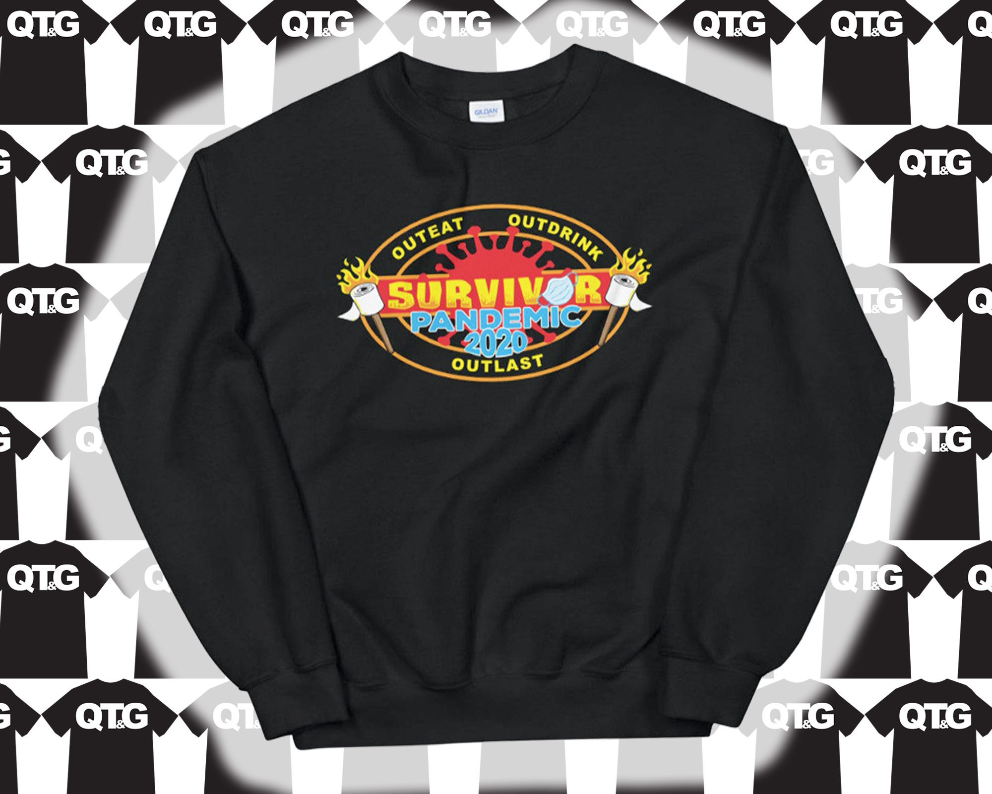 Survivor TV Show Parody Sweatshirt Pandemic 2020 Survivor 2020  Etsy UK