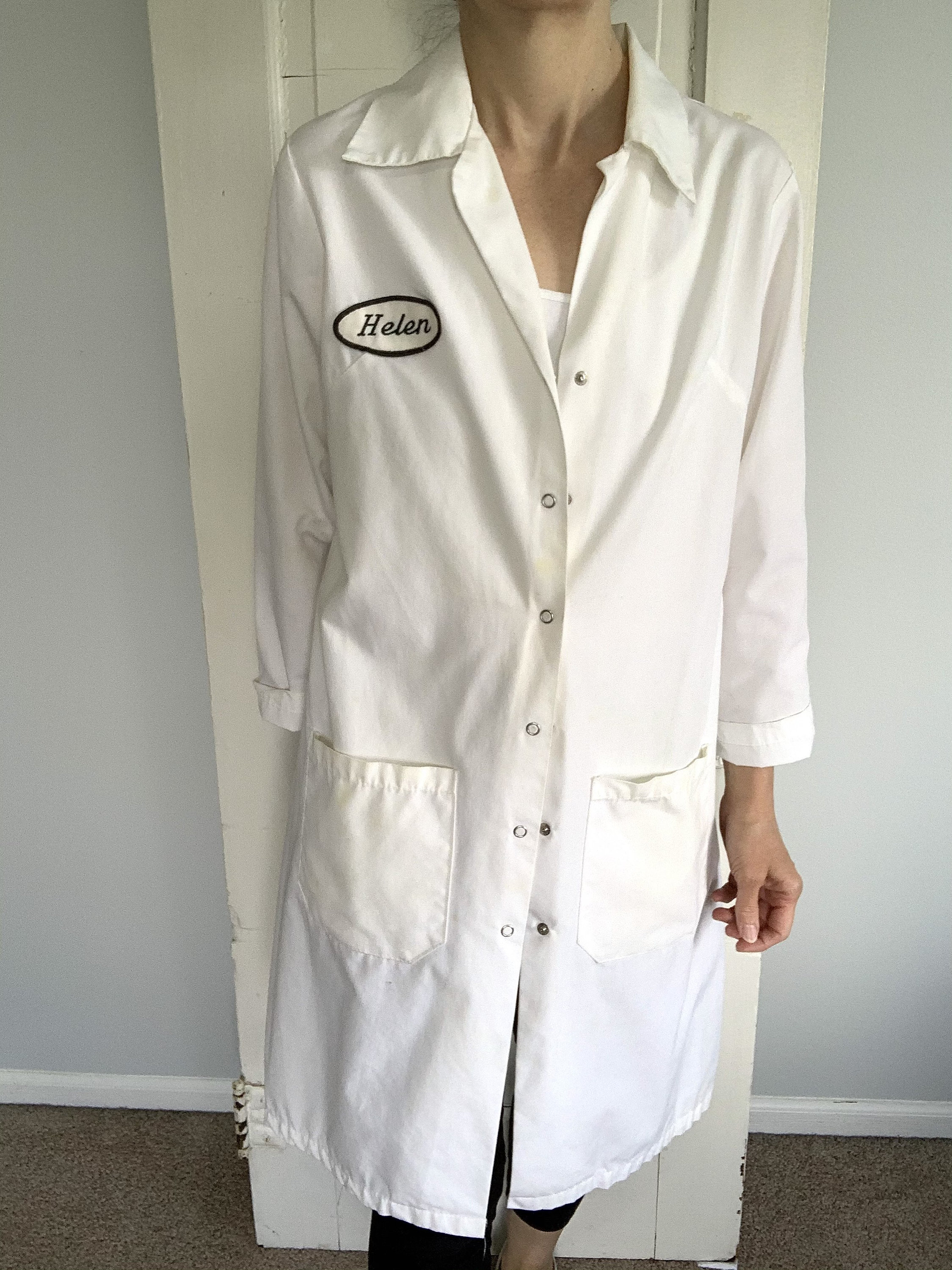 1980s Snap Up Lab Jacket/ Vintage Lab Coat Etsy