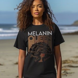 Melanin Queen Shirt Black History Month| Melanin Girl| Curly Girl Shirt| Black Hispanic Shirt | Mixed Girl| Black Girl Magic afro latina