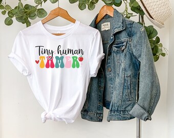 Camiseta divertida para profesores: Pequeño profesor humano, regalo de agradecimiento