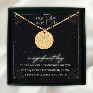 Star Map Our Baby-ketting | custom graveerbare ketting | gepersonaliseerde ketting | push push cadeau voor vrouw | cadeau voor moeder