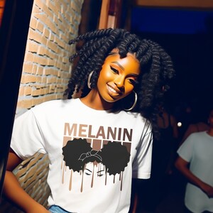 Oversized Melanin Girl T shirt | Melanin Queen Shirt | Melanin Shirt | Mixed Girl Shirt | Curly Girl | Afro Latina Black Girl Magic
