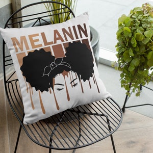 Melanin Pillow | Melanin Gifts | Melanin Girl | Melanin Products | black history month| mixed girl| afro latina| melanin pride| BLM
